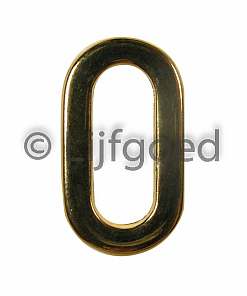 ring ovaal plat 6x15mm opening goudkleurig en nikkelvrij