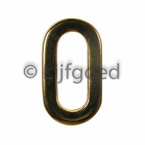 ring ovaal plat 6x15mm opening goudkleurig en nikkelvrij