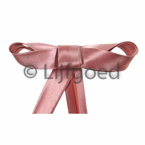 satijn biaisband oud roze 18mm niet elastisch