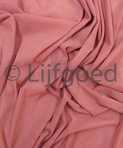 tule oud roze, bruine ondertoon elastisch 150cm