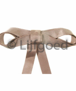 sier elastiek taupe bruin 12mm glanzend