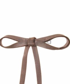 sier elastiek taupe bruin 7mm glanzend