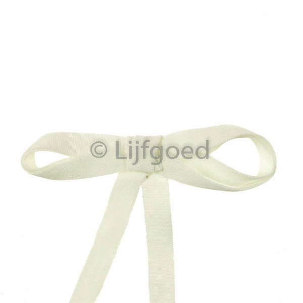 sier elastiek vanille/crème 10mm glanzend