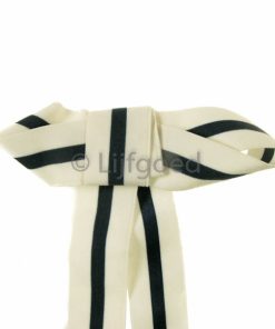 taille elastiek crème /donker blauw 30mm