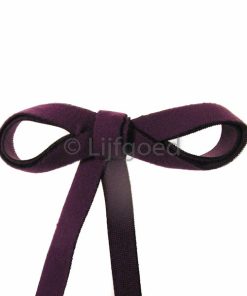 plat zacht elastiek paars met rode gloed 12mm fluffy jongen/meisjes elastiek