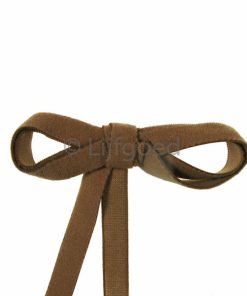 plat zacht elastiek oker bruin 12mm fluffy jongen/meisjes elastiek