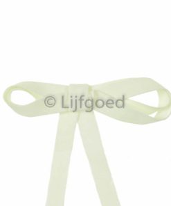 plat elastiek vanille/crème 12mm jongen/meisjes elastiek