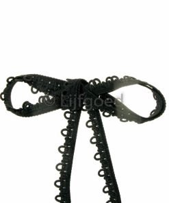 lusjesband niet elastisch zwart 8-12mm