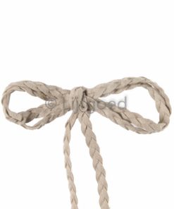 veterband gevlochten taupe 6mm niet elastisch