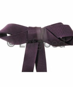 sier elastiek aubergine paars 15mm half glans