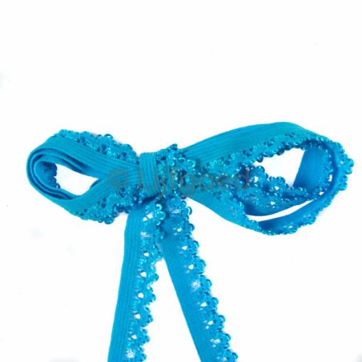 picot aqua blauw