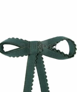 picot donker oud groen 11mm glanzend boogje