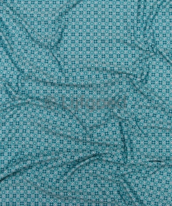 lycra turquoise 4 kantjes wit soepel wel compact 160cm