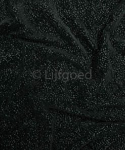 lycra zwar flock 160cm semi transparant stevig