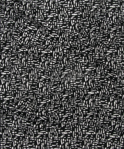 badpak lycra zwart wit morse print 150cm