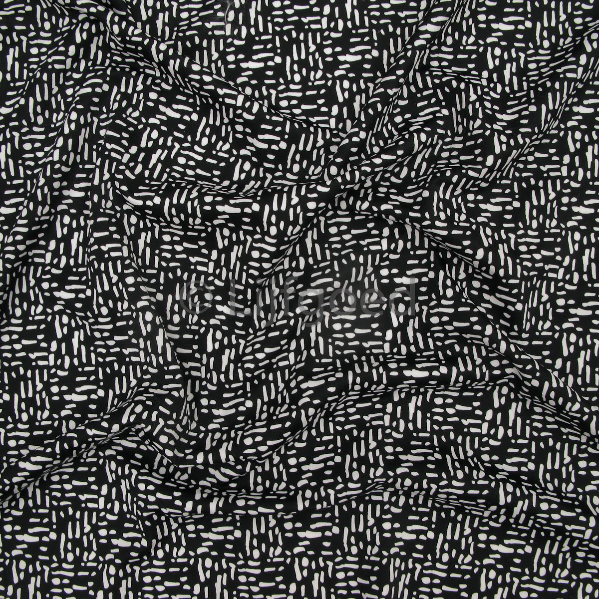 badpak lycra zwart wit morse print 150cm