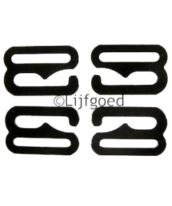 bustiere schuifjes 14mm zwart metaal