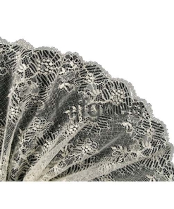 kant créme 18cm gestreepte bloemen