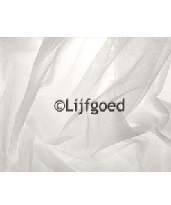 tule wit 140cm 1 zijdige rek in de breedte