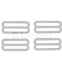 bh schuifjes zonder rondjes wit 25mm metaal