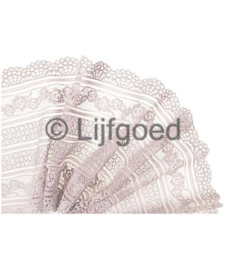 kant licht taupe/grijs 15cm horizontale strepen