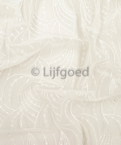 kant aan de meter off white 120cm geborduurd geen rek