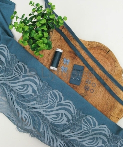 Lingeriepakket petrol blauw, 10 mm schouderband