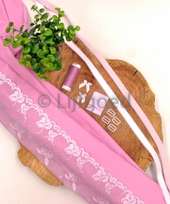 Lingeriepakket roze met paarse ondertoon, 15 mm schouderband